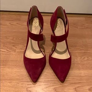 Vince Camuto Suede Cross Strap Pump